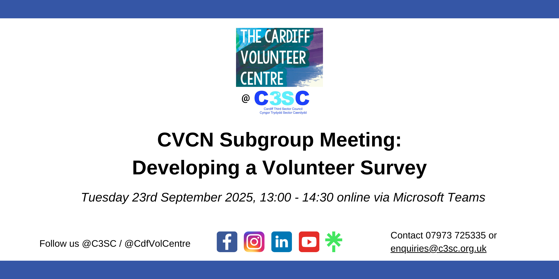 CVCN Subgroup: Developing a Volunteer Survey