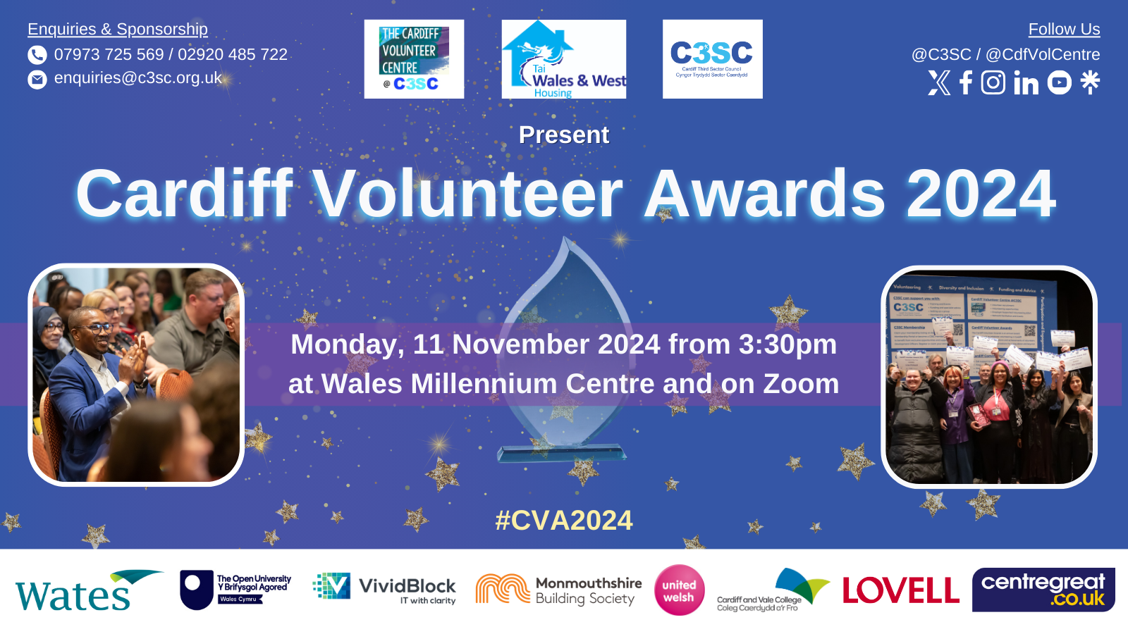 Cardiff Volunteer Awards 2024 Banner