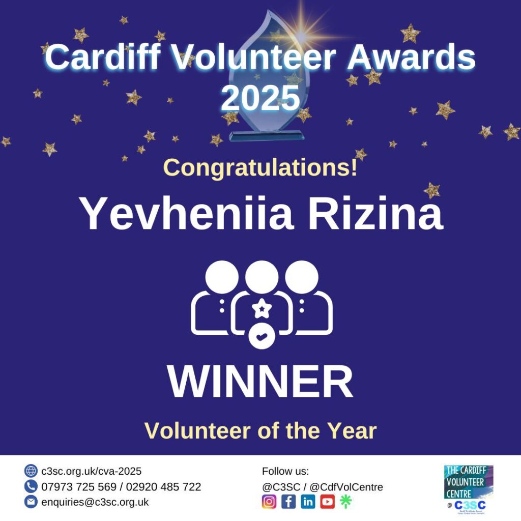 CVA 2025 Volunteer of the Year Winner Yevheniia Rizina