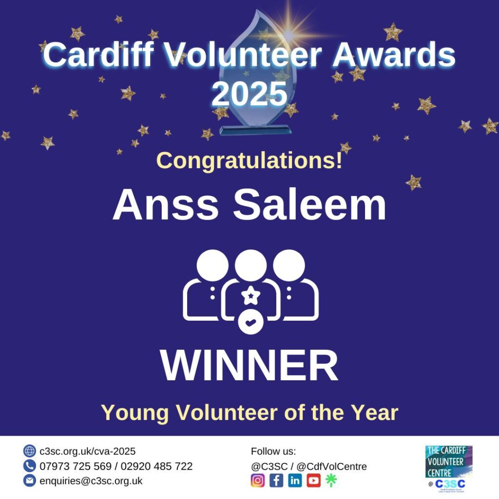 CVA 2025 Young Volunteer of the Year Winner Anss Saleem