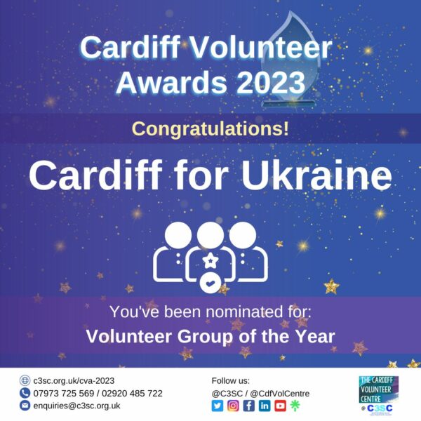 Cardiff for Ukraine nomination card CVA 2023