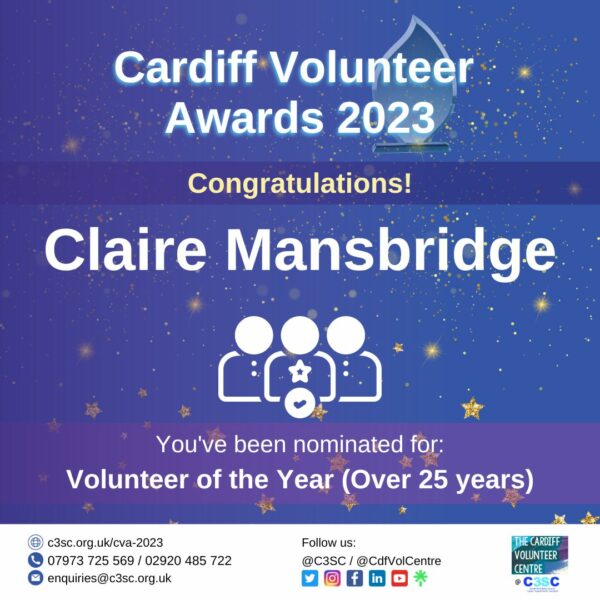 Claire Mansbridge nomination card CVA 2023