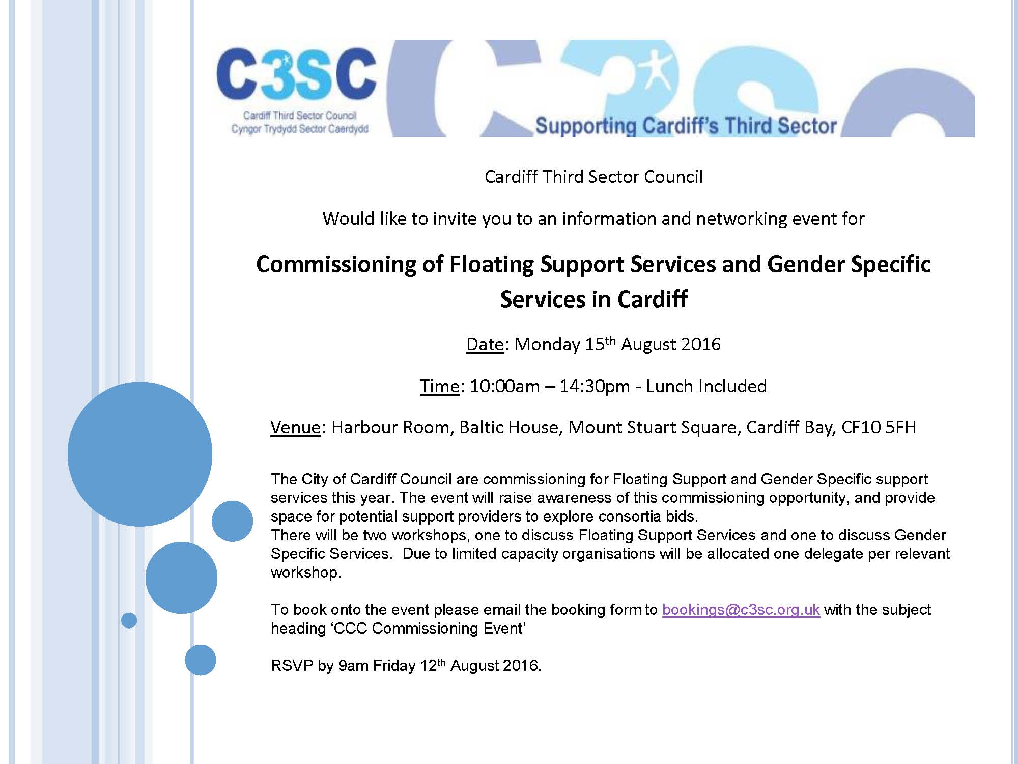 Commissioning Event 15 August 2016 - Invite