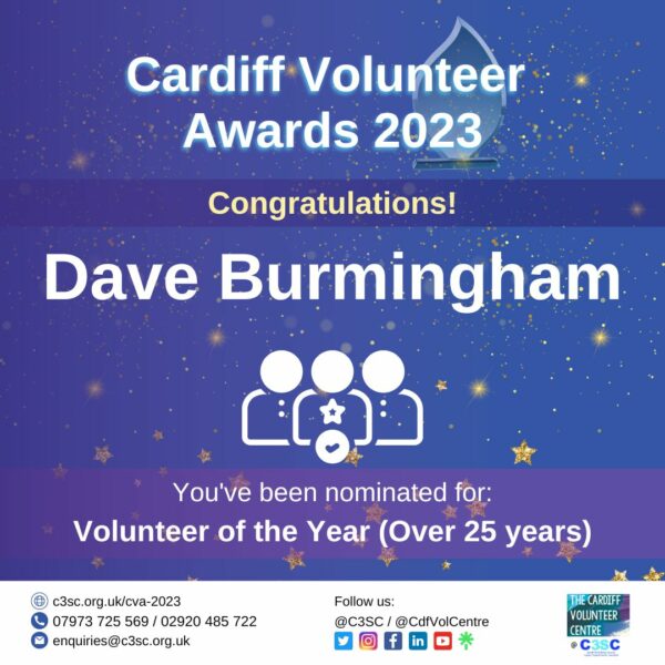 Dave Burmingham nomination card CVA 2023