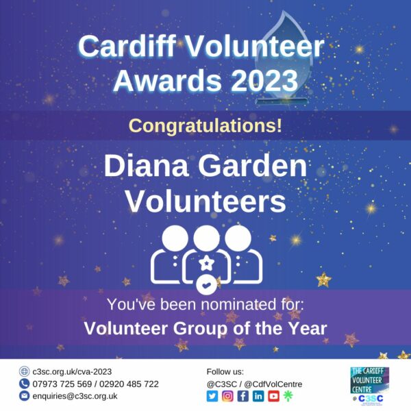 Diana Garden Volunteers nomination card CVA 2023