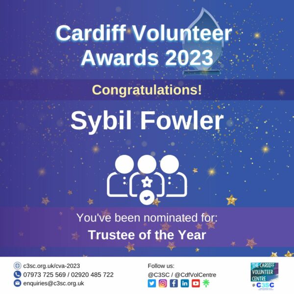 Fifth nomination card CVA 2023 Sybil Fowler