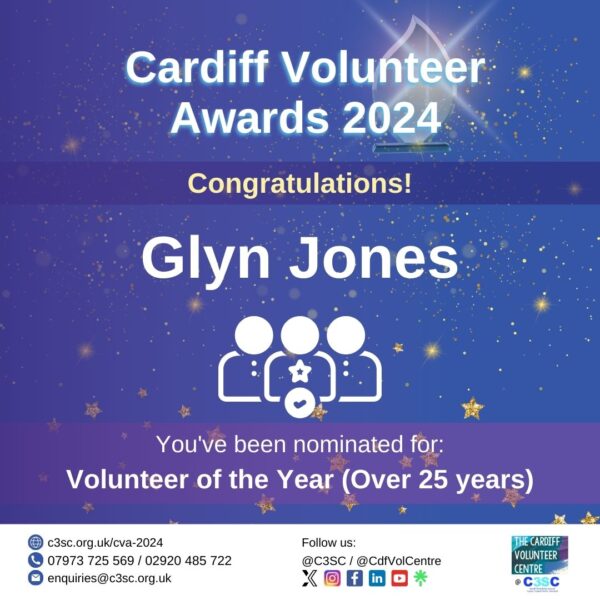 Glyn Jones Volunteer of the Year nomination card