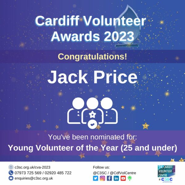 Jack Price nomination card CVA 2023