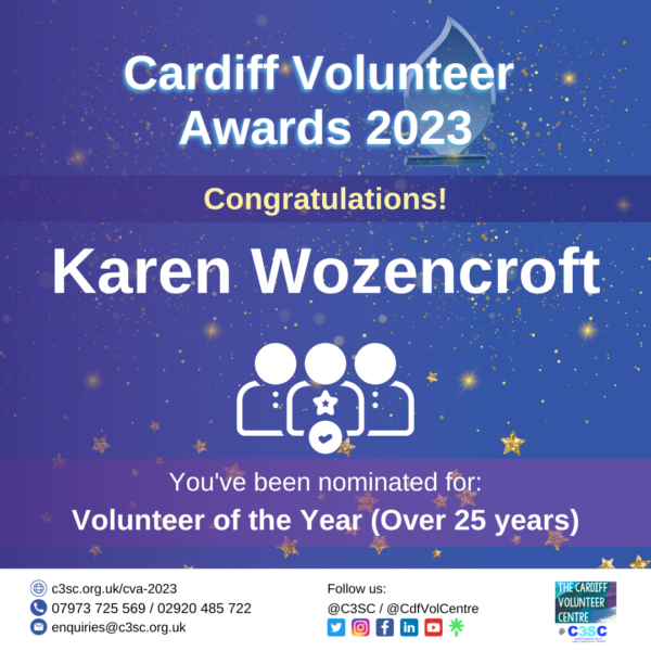 Karen Wozencroft nomination card CVA 2023