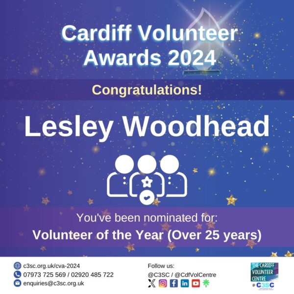 Lesley Woodhead Volunteer of the Year nomination card