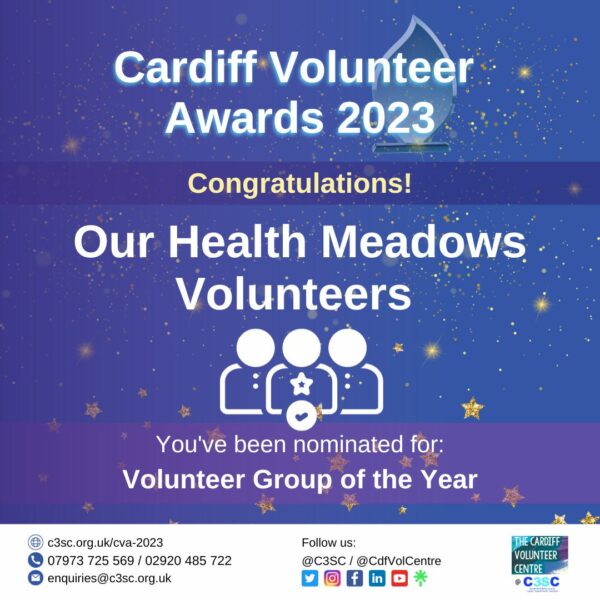 Our Health Meadows Volunteers nomination card CVA 2023