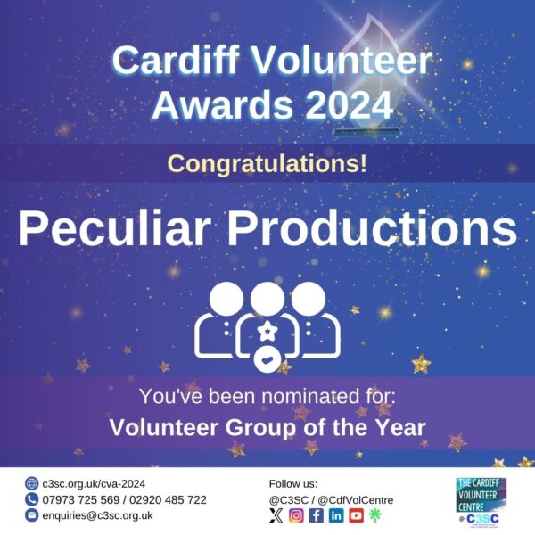 Peculiar Productions Volunteer Group of the Year Nomination Card Template