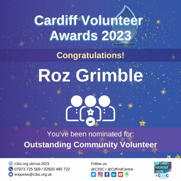 Roz Grimble nomination card CVA 2023