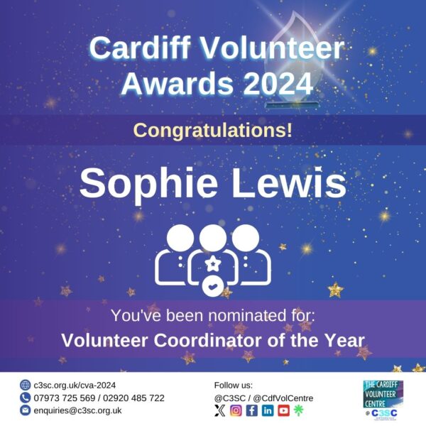 Sophie Lewis Volunteer Coordinator of the Year Nomination Card