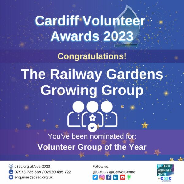 The Railway Gardens Growing Group nomination card CVA 2023