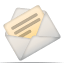 Email icon envelope with letter inside
