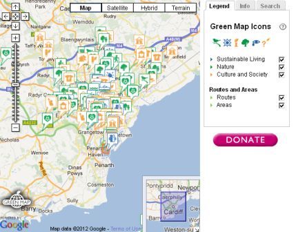 Cardiff green map