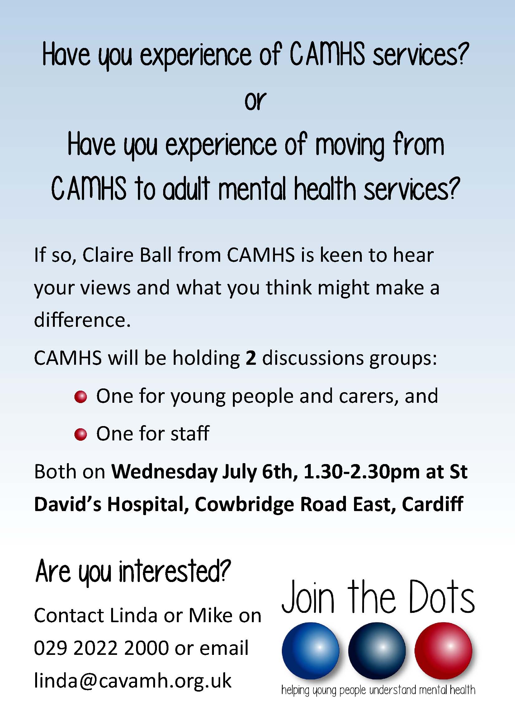 CAMHS July 2016 poster