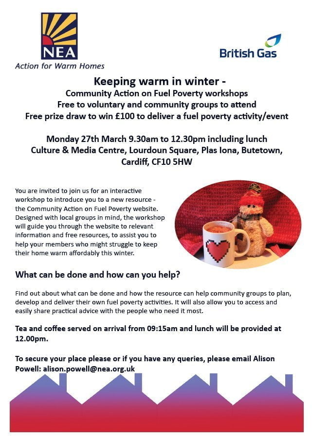 Keeping Warm in Winter event 27 March 2017 flyer