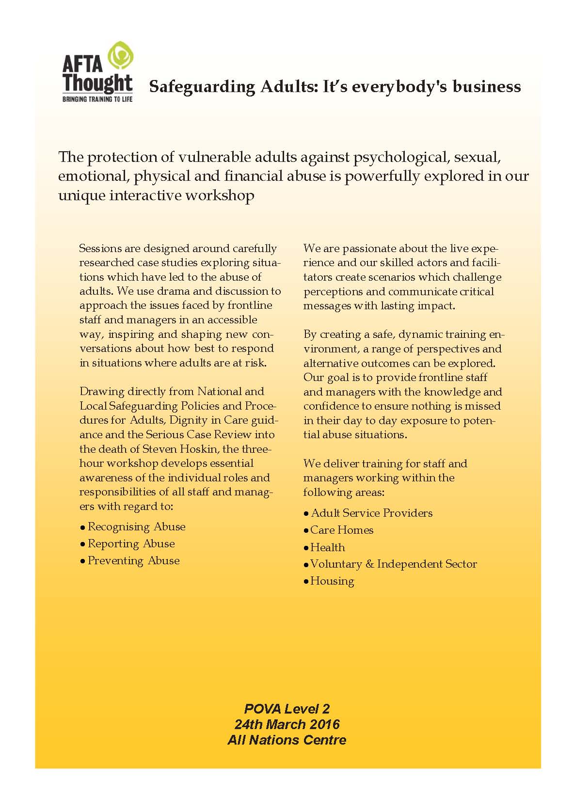 POVA Level 2 Flyer 24.3.16