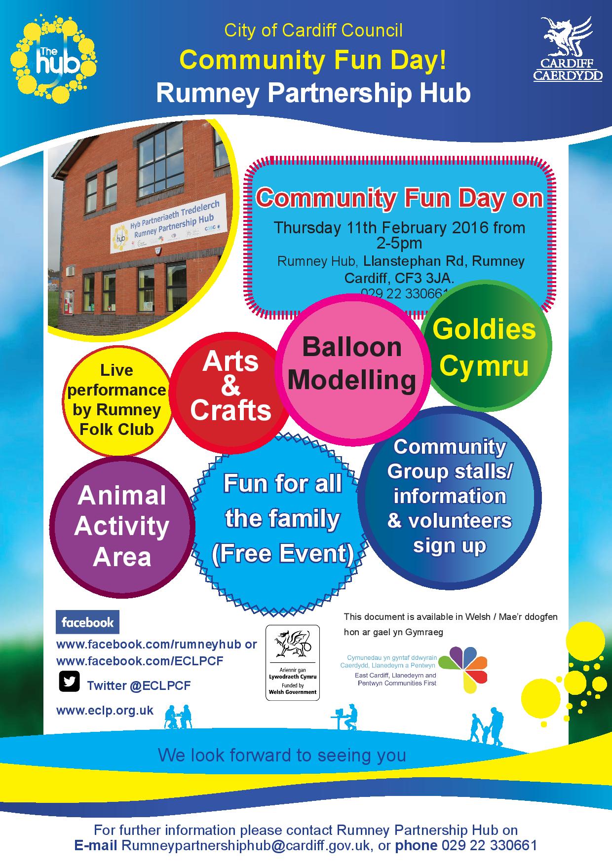 Rumney Hub Community Fun Day flyer