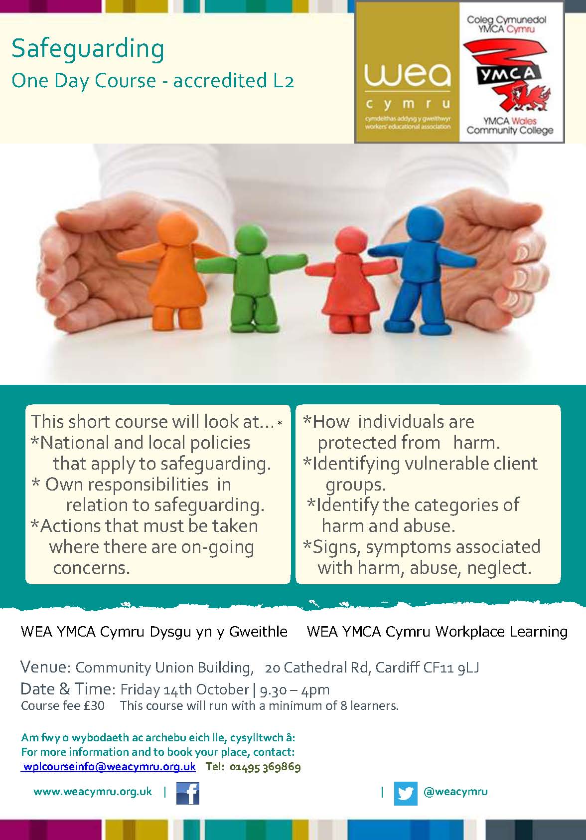 WEA Cymru Safeguarding training flyer